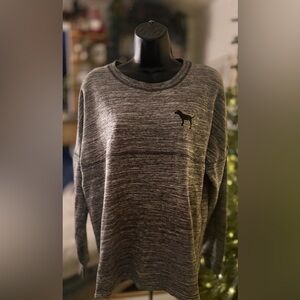 Victoria's Secret Heather Gray Oversized Crewneck Sweater